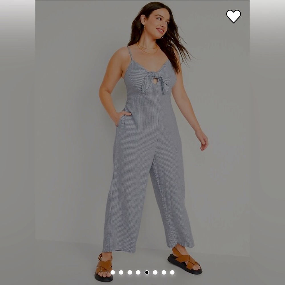 Old Navy Striped Smocked Jumpsuit